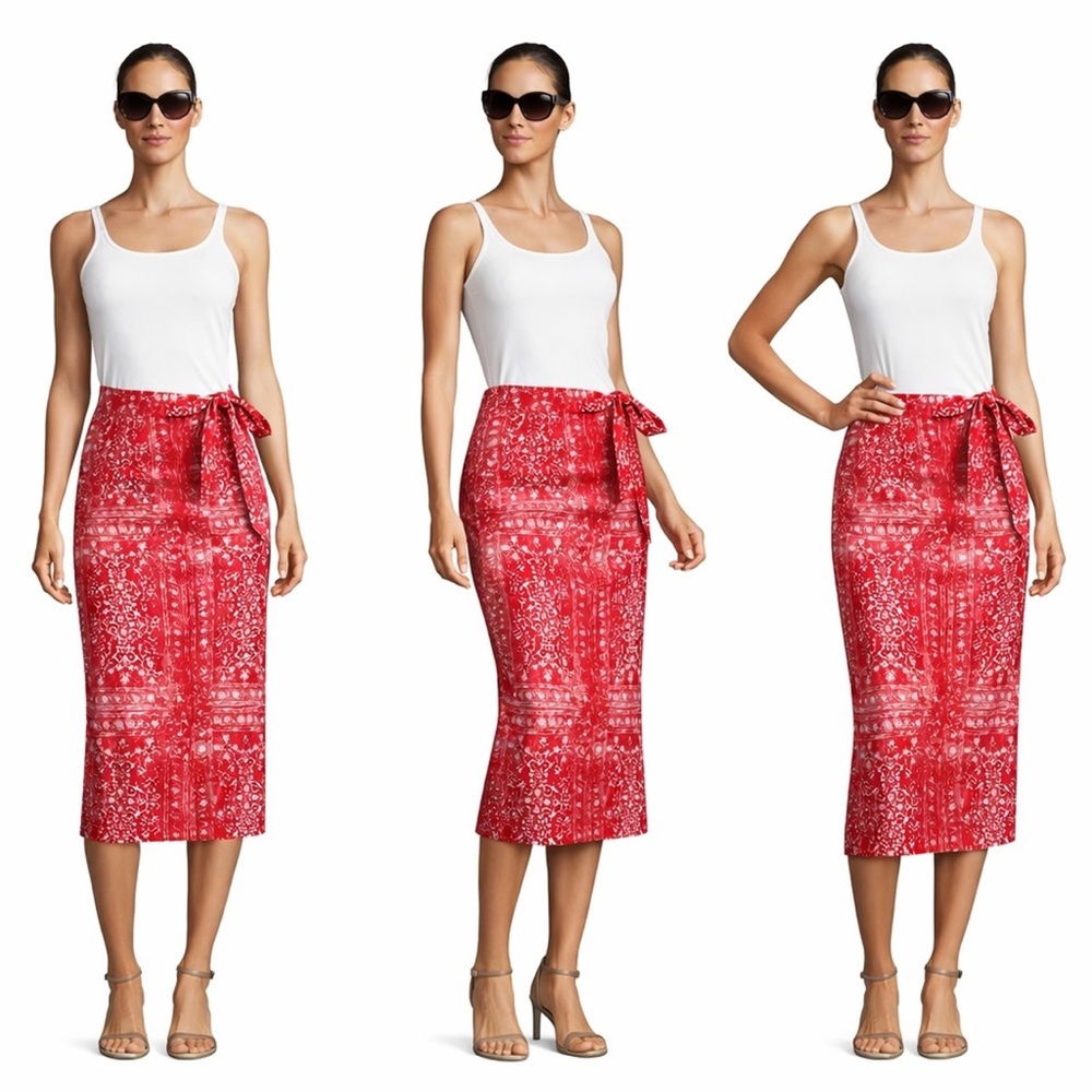 Rachel Zoe tie skirt( pink & white mix) size: XS